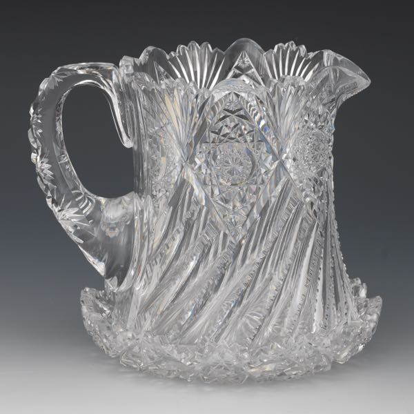 HAWKES CRYSTAL DIAMOND CUT PITCHER,