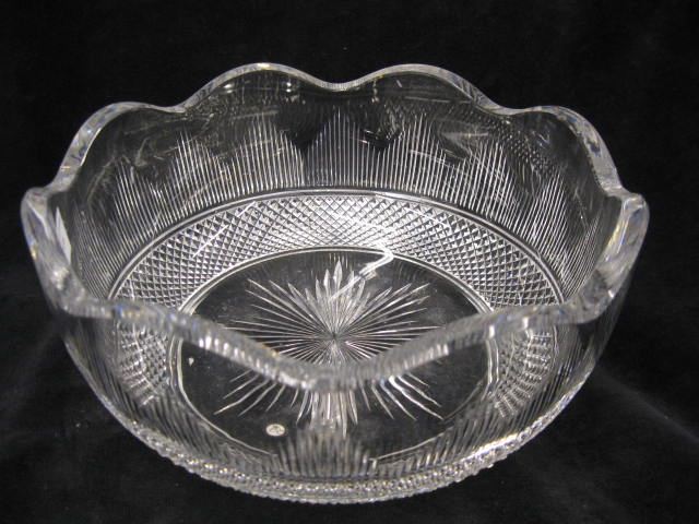 Hawkes Cut Glass Bowl diamond and