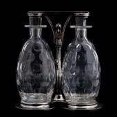 HAWKES CUT GLASS & SILVERPLATE