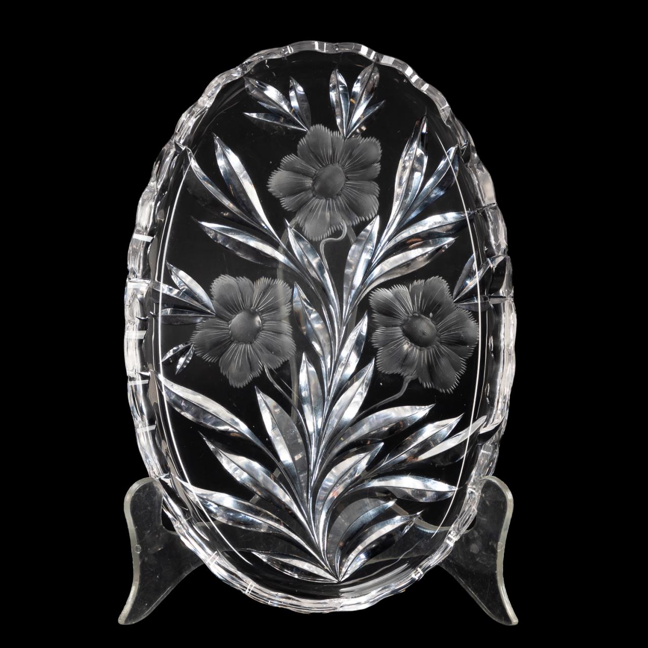 HAWKES CUT & INTAGLIO FLORAL