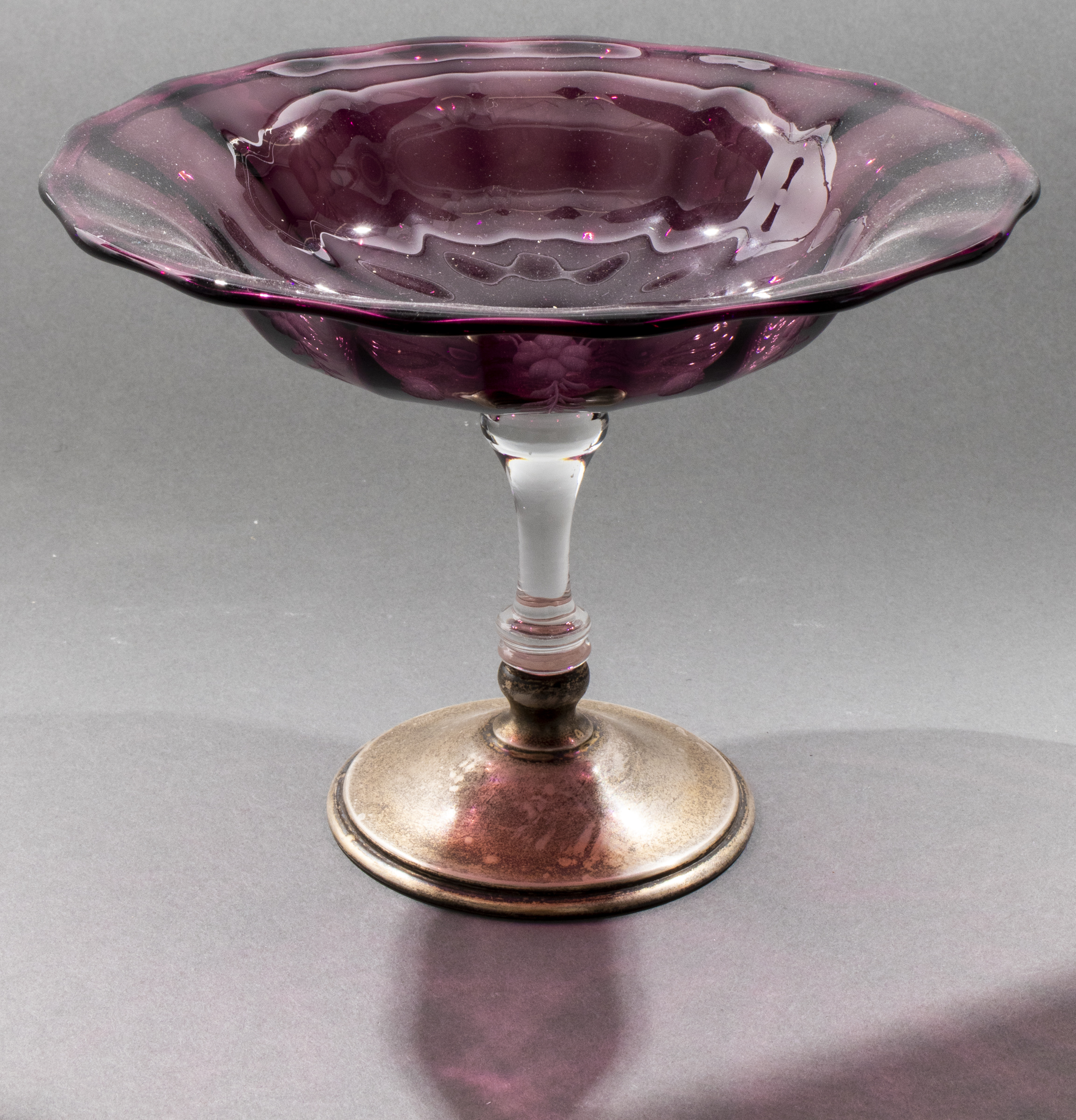 HAWKES ETCHED GLASS & STERLING