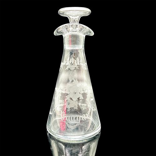 HAWKES GLASS VINEGAR CRUET WITH
