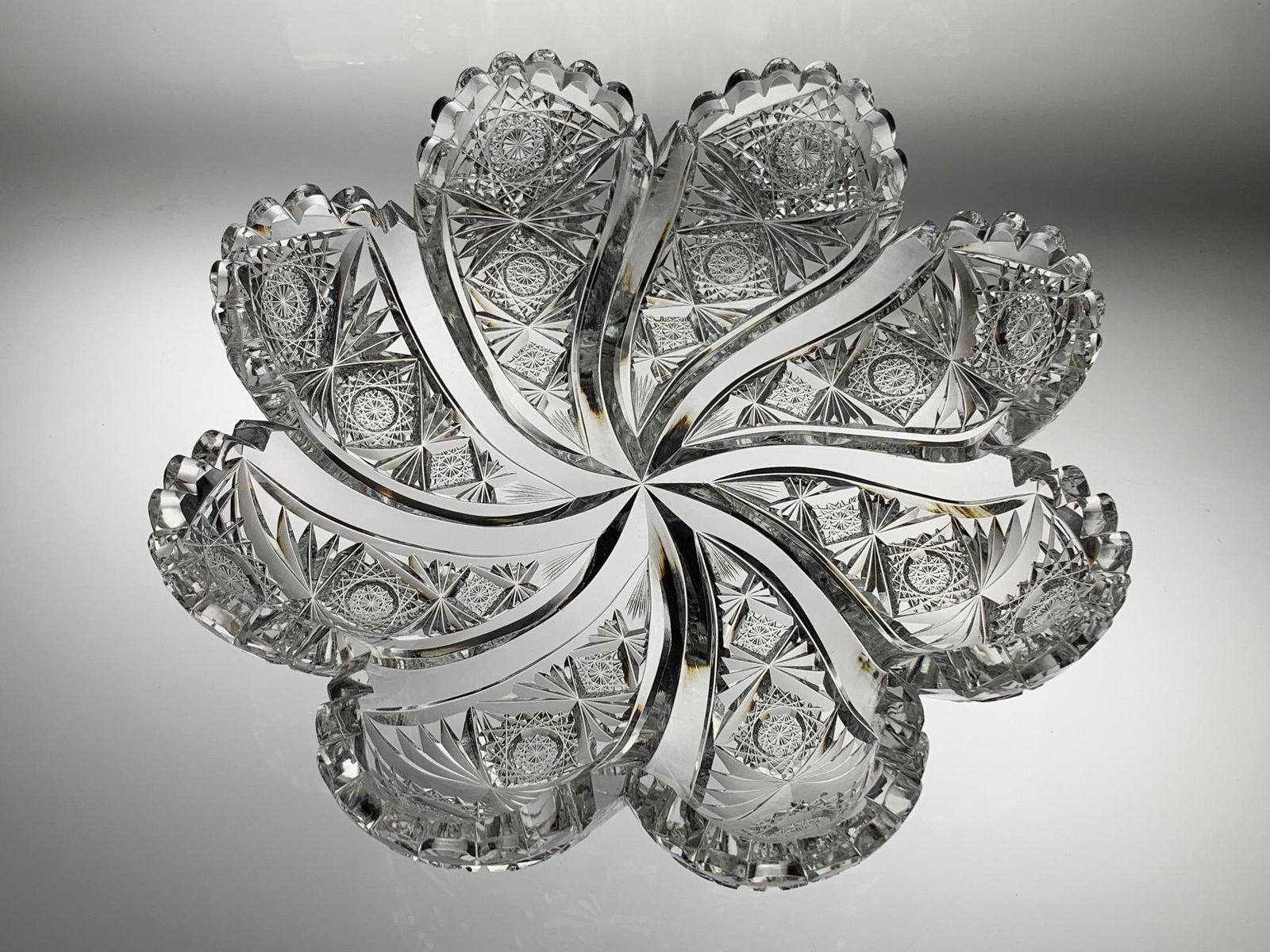 HAWKES KOHINOOR BLOWN OUT CUT GLASS