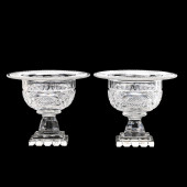 HAWKES, PAIR OF ABP CUT GLASS