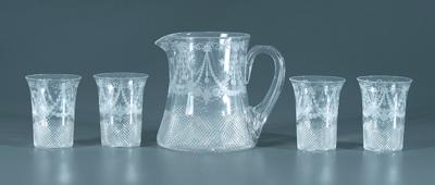 Hawkes pitcher and tumbler set: