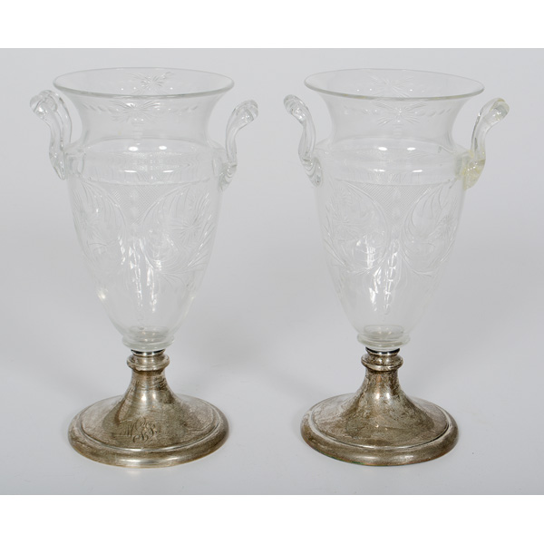 Hawkes Vases American a pair of