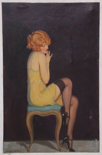 HAYDEN HAYDEN OIL ON CANVAS, "YOUNG