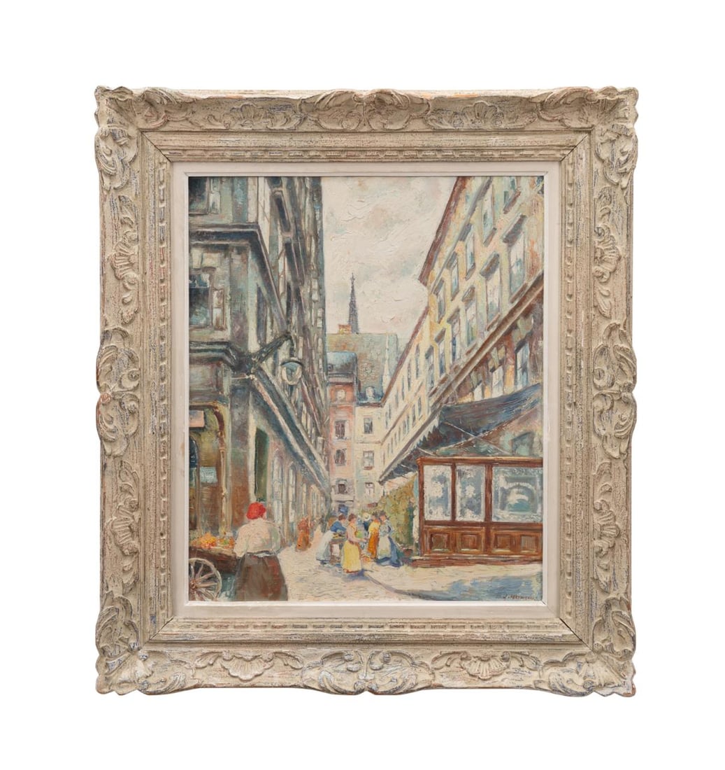 HAYMSON, CITY STREET SCENE, OIL