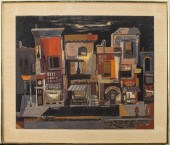 HAYTON SIGNED STREET SCENE GOU