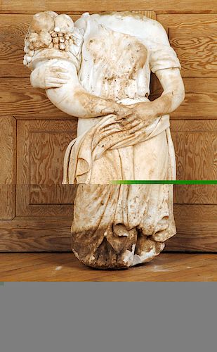 HEADLESS MARBLE FRAGMENT WOMAN
