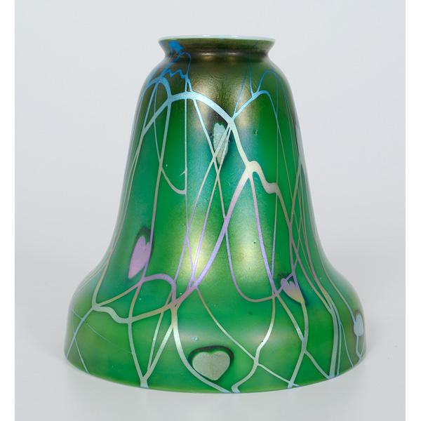 Heart and Vine Art Glass Shade