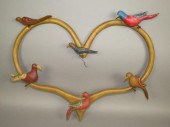 HEART & BIRD FOLK ART CARVING