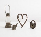 HEART SHAPED TRIVET, PADLOCK,