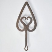 HEART SHAPED TRIVETA wrought i
