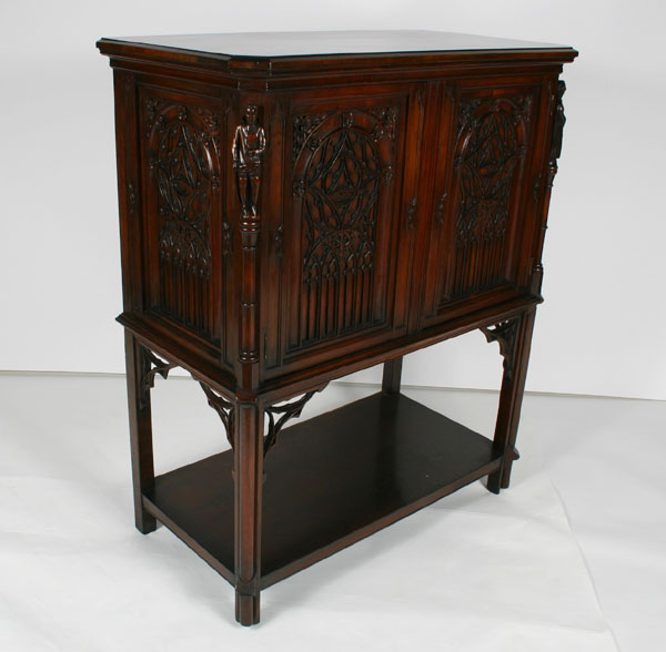Heavily carved court cabinet with
