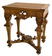 HEAVILY CARVED GILT BASE BAROQ