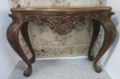 HEAVILY CARVED SOFA TABLE:<br>