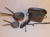 HEAVY ANTIQUE COPPER PANSLot o
