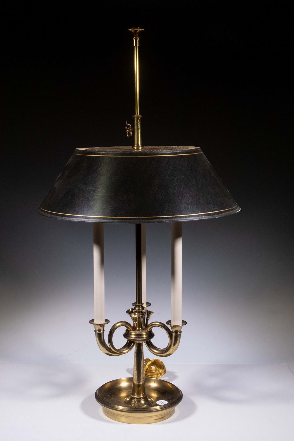 HEAVY BRASS DESK LAMP Three Stem