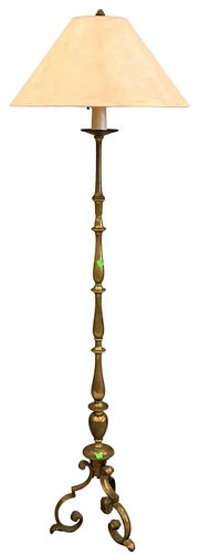 HEAVY BRASS FLOOR LAMPHeavy Brass