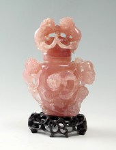 HEAVY CARVED ROSE QUARTZ FOO D
