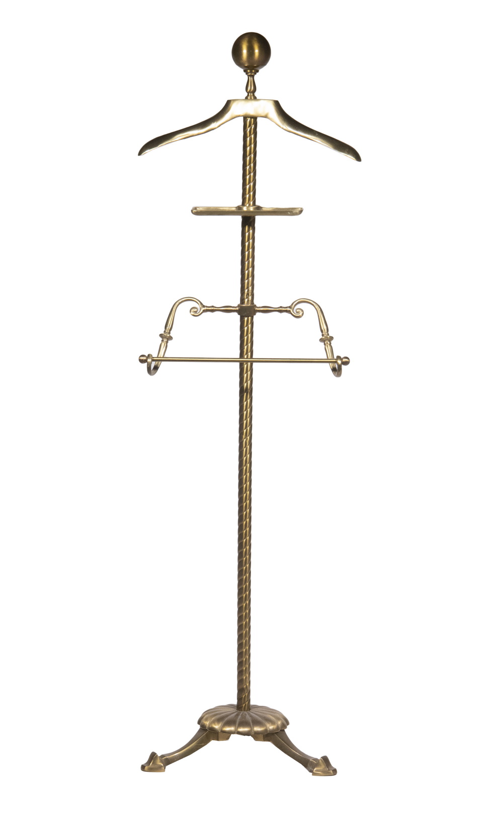HEAVY CAST BRASS VALET STAND,