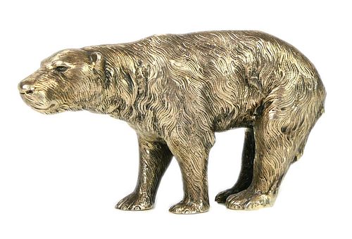 HEAVY CAST STERLING SILVER FIGURINE