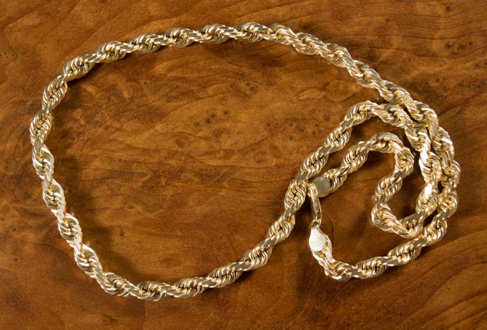 HEAVY FOURTEEN KARAT GOLD ROPE
