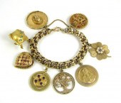 HEAVY GOLD CHARM BRACELETHEAVY