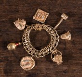 HEAVY GOLD CHARM BRACELETHEAVY