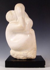 HEAVY MARBLE SCULPTURE OF MOTH