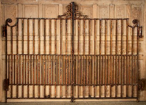 HEAVY PAIR CAST IRON DRIVEWAY GATES