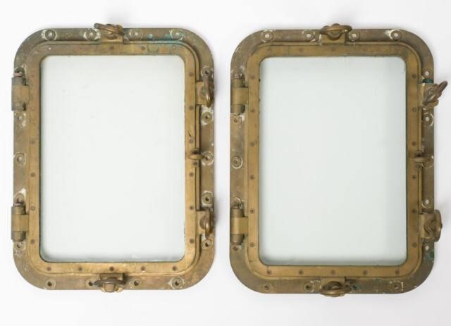 HEAVY PAIR OF VINTAGE PORTHOLESA
