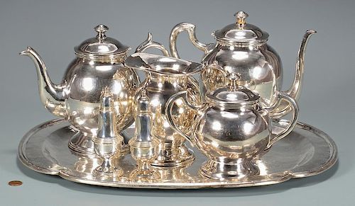 HEAVY PERUVIAN STERLING TRAY, TEA