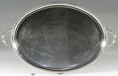 HEAVY STERLING TRAY, CALDWELL OF