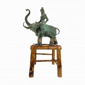 HEAVY THAI BRONZE SCULPTURE OF