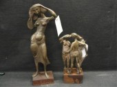 HEBALD , 2 Bronze Sculptures.s
