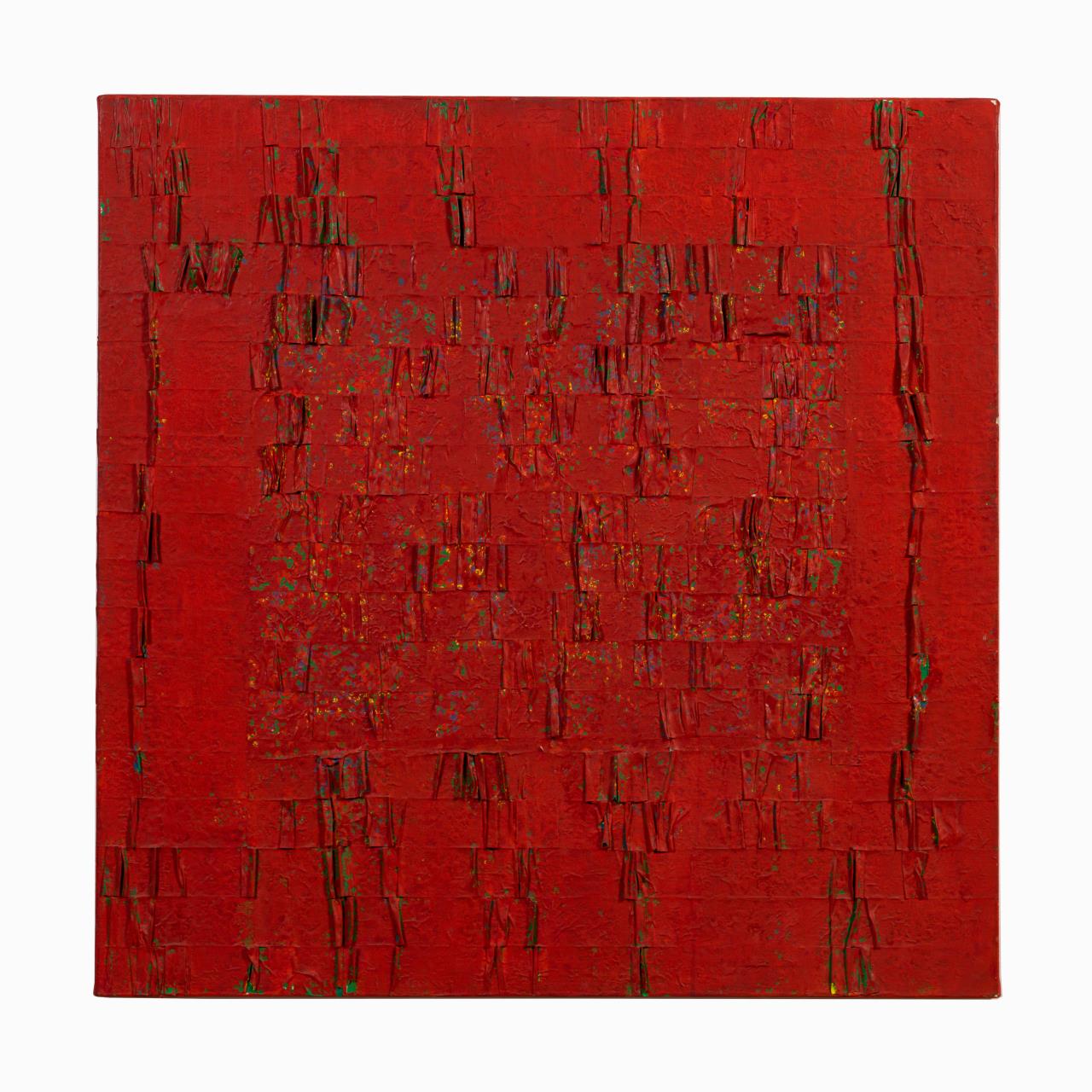 HECTOR LEONARDI, RED ABSTRACT MIXED