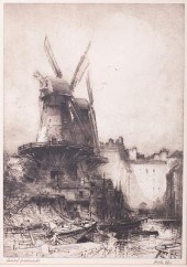 HEDLEY FITTON DRYPOINT ETCHING