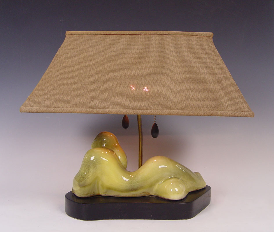 HEIFETZ CERAMIC ABSTRACT LAMP: