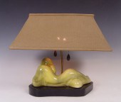 HEIFETZ CERAMIC ABSTRACT LAMP: