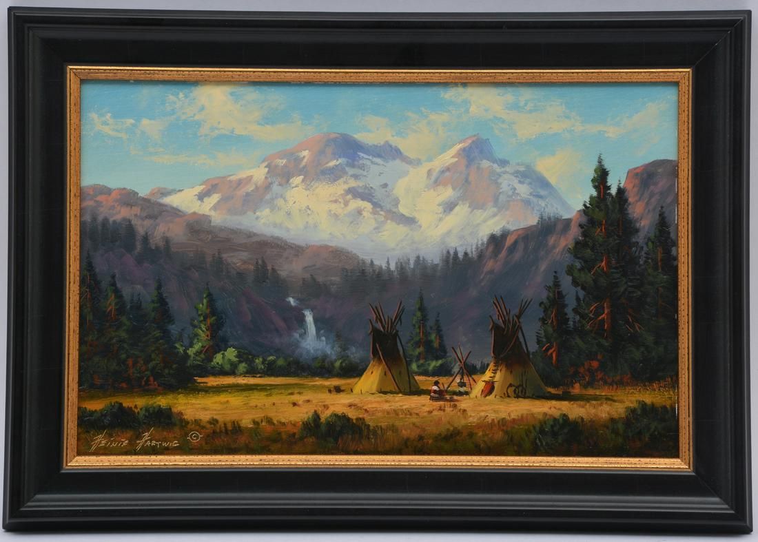 HEINE HARTWIG, INDIAN ENCAMPMENT,