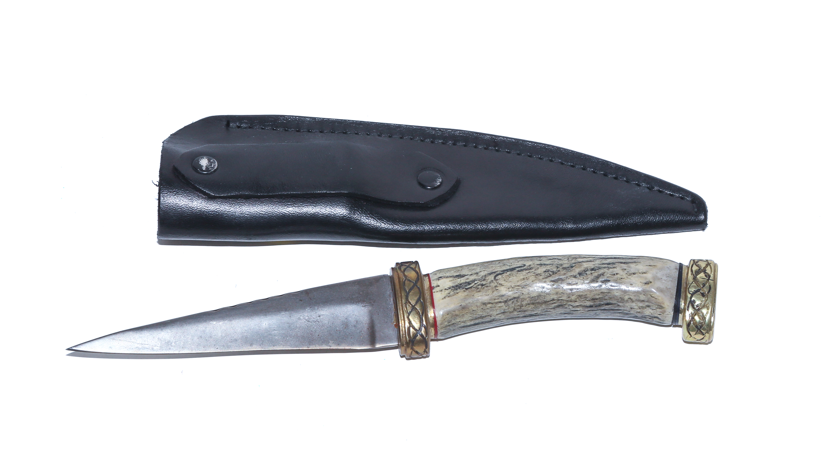 HEINECKE CUSTOM FIXED BLADE KNIFE .