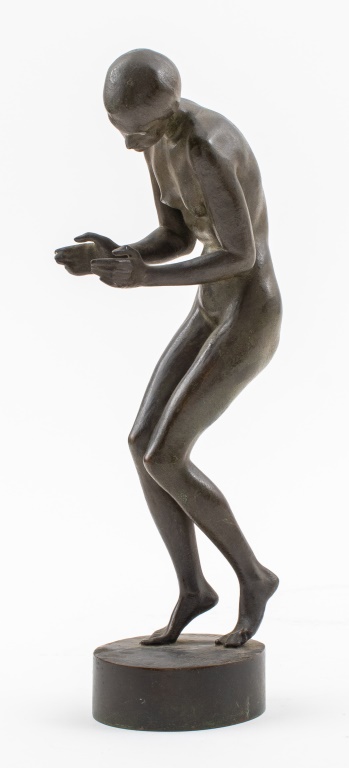 HEINRICH SCHOLZ NUDE WOMAN BRONZE