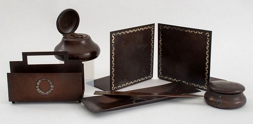 HEINTZ AMS STERLING AND BRONZE DESK