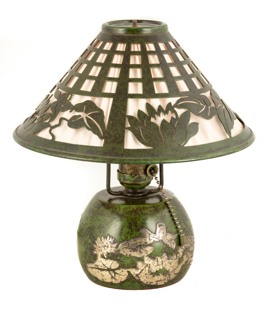 HEINTZ ART DESK LAMP Silver overlay
