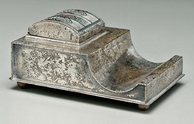 Heintz ink stand, sterling on