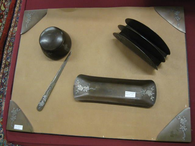 Heintz Sterling & Bronze Desk Set
