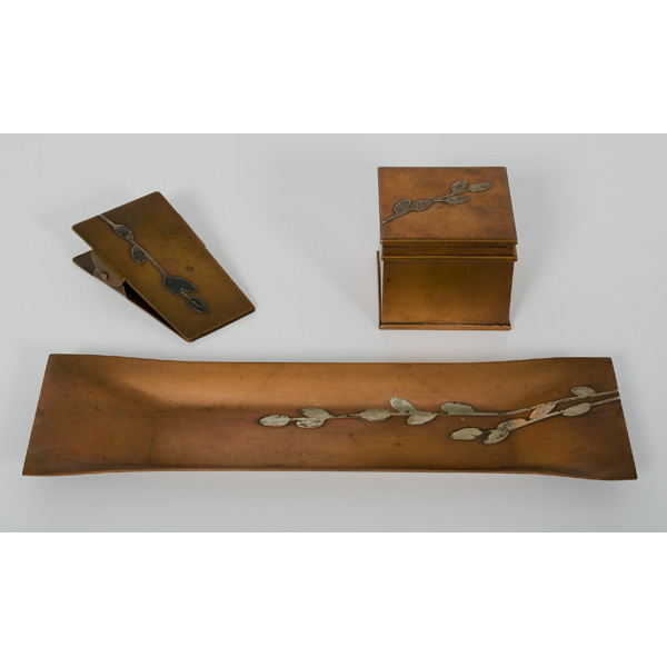 Heintz Sterling on Bronze Desk