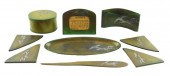 HEINTZ STERLING ON BRONZE DESK